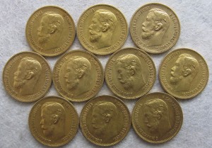5руб. 1898,1899,1900гг. 10шт.