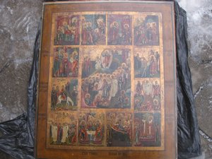 икон Воскресение Христово с двенадцатью праздниками.