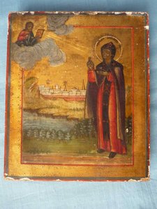 икона"Преп. МЕЛАНИЯ" сусалка,1847 г.