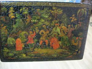 Агит шкатулка Палех 1935 год