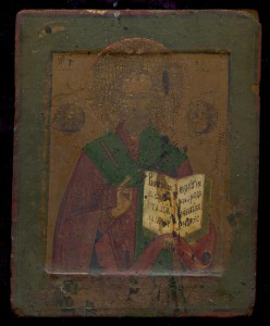 Икона св.Николай пядничная ковчег.