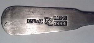 Ложка десертная 1834 года.