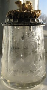 ПИВНАЯ КРУЖКА стекло, кость