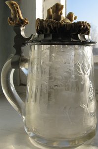 ПИВНАЯ КРУЖКА стекло, кость