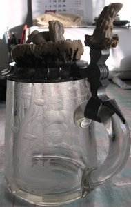 ПИВНАЯ КРУЖКА стекло, кость