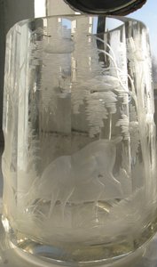 ПИВНАЯ КРУЖКА стекло, кость