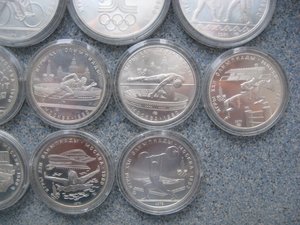 ОЛИМПИЙСКИЕ 10 руб. и 5 руб. Серебро.