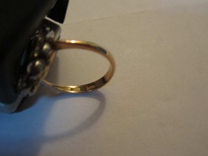 Кольцо с сапфироми 10шт брилиантами