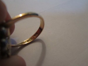 Кольцо с сапфироми 10шт брилиантами