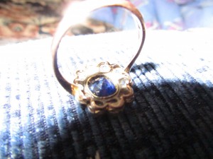 Кольцо с сапфироми 10шт брилиантами