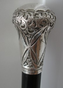 Трость прогулочная с серебряной рукоятью. Англия, нач.1900-х