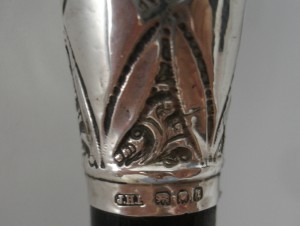 Трость прогулочная с серебряной рукоятью. Англия, нач.1900-х