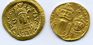 Византия, золотая монета. Определение подлинности.
