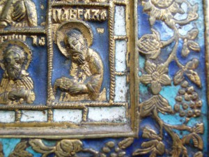 иконка металопластика 3 цвета эмали золочение