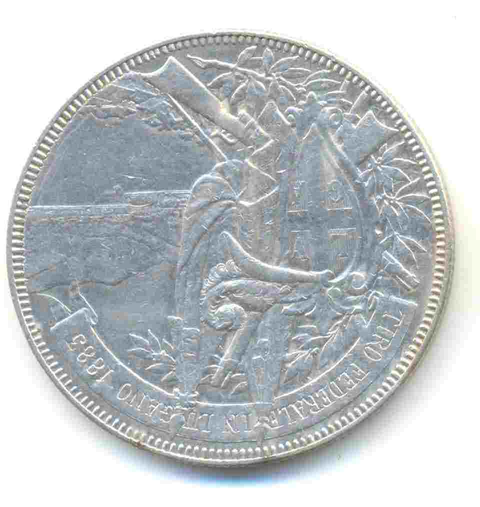 5 франков Лугано 1883