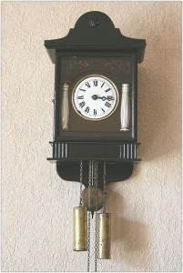 Часы настенные гиревые на деревянных платах "Philipp Haas"