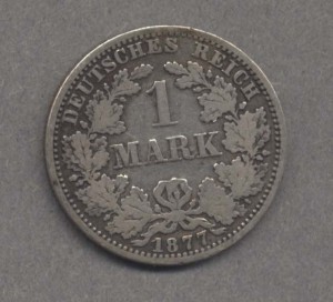 1 марка 1877 г.Deutsches Reich