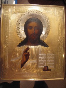 Икона Господь Вседержитель. в серебре