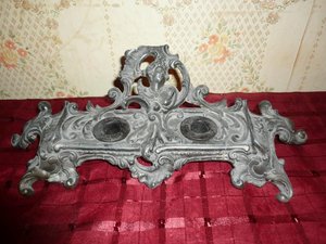 Старинная бронзовая чернильница