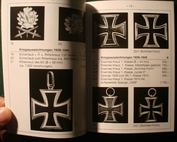 Прайс-каталог на награды III Рейха 2011/2012гг.