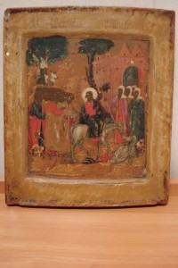икона Вход в Иерусалим.Двойной ковчег