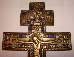 Крест 13,7 х 27,3см., 2 эмали