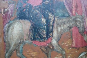 икона Вход в Иерусалим.Двойной ковчег