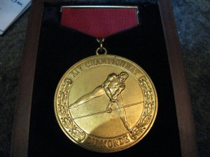 Золотая медаль абсолютного чемпиона мира 1958 год.