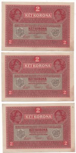 2 короны 1917 г. 10 шт . Состояние. Австро-Венгрия