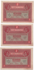 2 короны 1917 г. 10 шт . Состояние. Австро-Венгрия