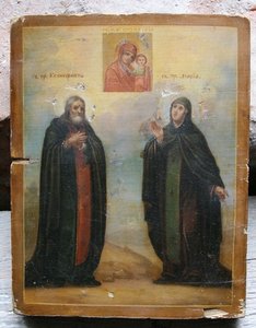 Ксенофонт и Мария кованый серебрянный оклад.
