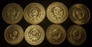 БИЛЛОН 1925-1930 гг. В ШТЕМПЕЛЕ!!! 23 штуки
