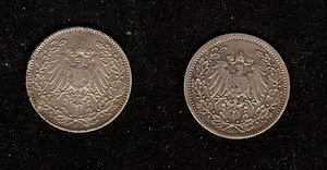 1/2 марки 1906 + 1/2 марки 1912