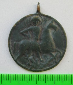 Иконка круглой формы св. Георгий XII-XIIIвв.