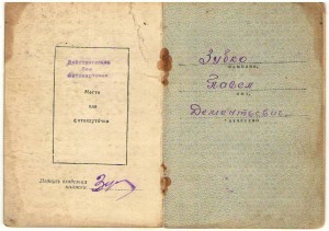 Орденская и удостоверения к медали на "боевые" Отваги