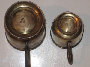 Мужская и женская кружка, к 10-ти летию серебро 1898 год