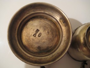 Мужская и женская кружка, к 10-ти летию серебро 1898 год