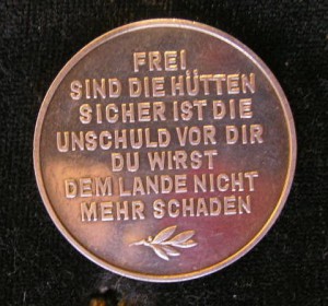 Настольная медаль Фрайкоравцам , серебро 990 пр.