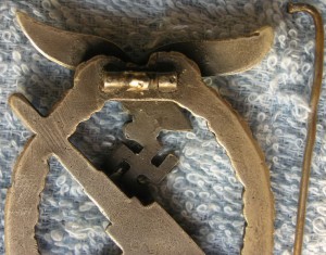 Знак Зенитной артиллерии Luft C.E. Juncker SW. Вес 39.8 г.