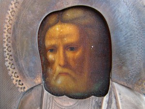 Икона "Серафим Саровский" (26х22).