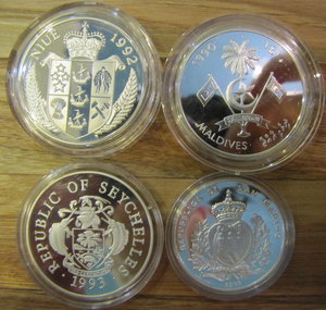 Красивая подборка (коллекция) СЕРЕБРЯНЫХ монет