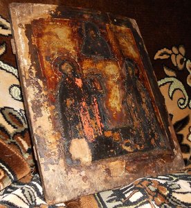 Святитель Николай Чудотворец и Параскева в предстоянии иконе