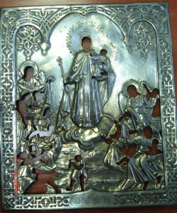 Икона Всех скорбящих радость. Серебро 84 пр.