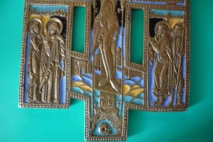Крест киотный.5 эмалей.