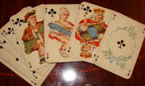 Антикварные игральные карты. 2 колоды в футляре.