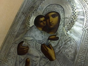 ВЛАДИМИРСКАЯ богородица 1888 годъСеребро