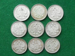 9 шт.10коп. с 1914г-1916г.