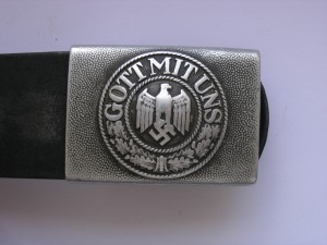 Ремень с пряжкой "GOTT MIT UNS" . Вермахт. 95 см.