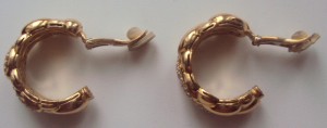 Золотые КЛИПСЫ 750пр с брюликами  фирма CHOPARD