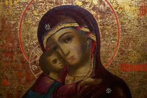 Икона Владимирская Матерь Божья 37х45